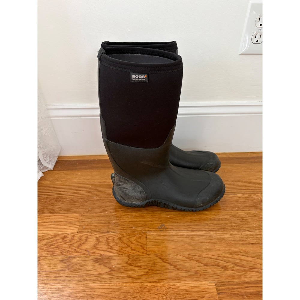 Bogs McKenzie Womens 10 Black Waterproof Insulated Winter Rain Boots 79044-001